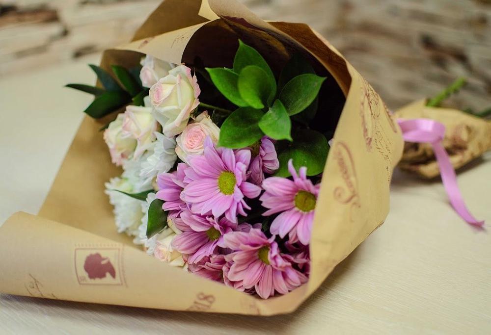 Букет цветов из: Розы и Хризантемы в Пелагиаде