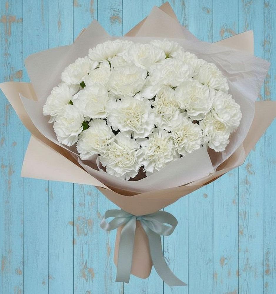 Букет цветов из: Гвоздики в Пелагиаде