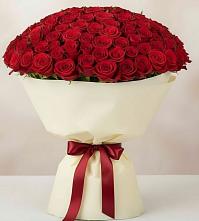 Букет 101 Красная роза Милано в Пелагиаде
