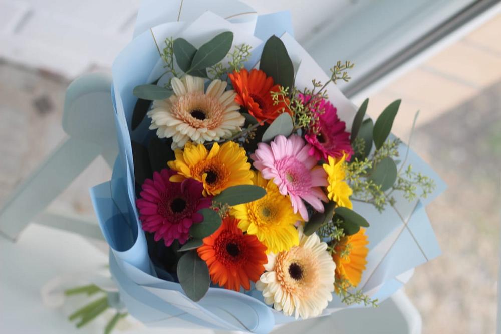 Букет цветов из: Герберы в Пелагиаде