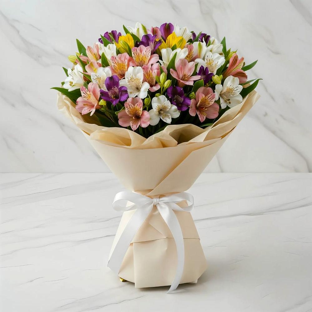 Букет цветов из: Альстромерии в Пелагиаде