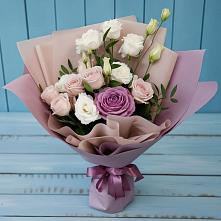 Букет цветов из:  Розы и Лизиантусы в Пелагиаде