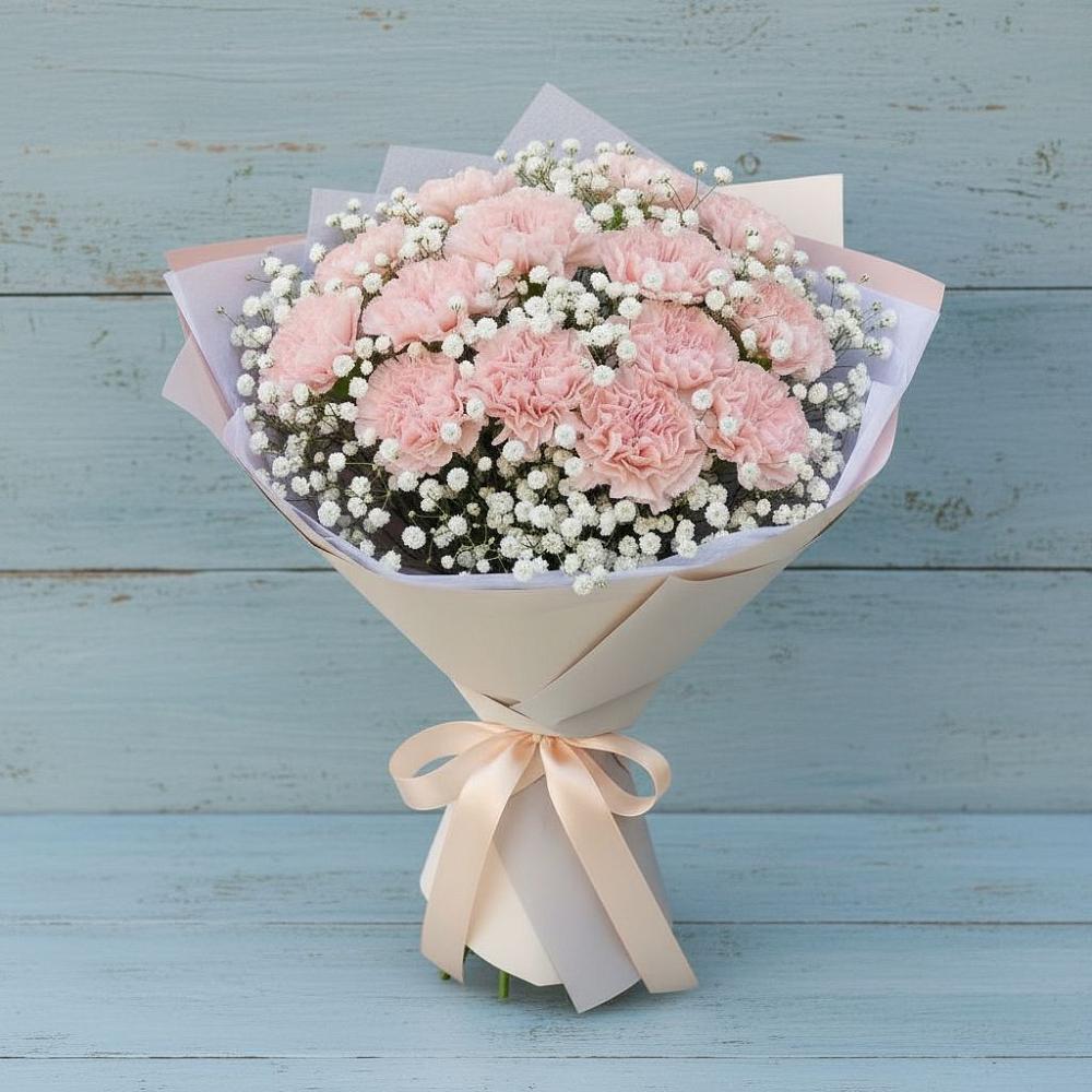 Букет цветов из: Гвоздики в Пелагиаде