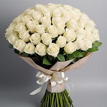Букет 101 беля роза Белоснежка в Пелагиаде