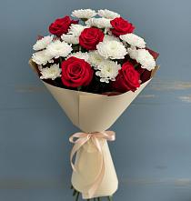 Букет цветов из:  Розы и Хризантемы в Пелагиаде