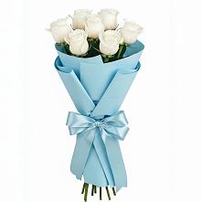 Букет 7 белых роз Проуд в Пелагиаде