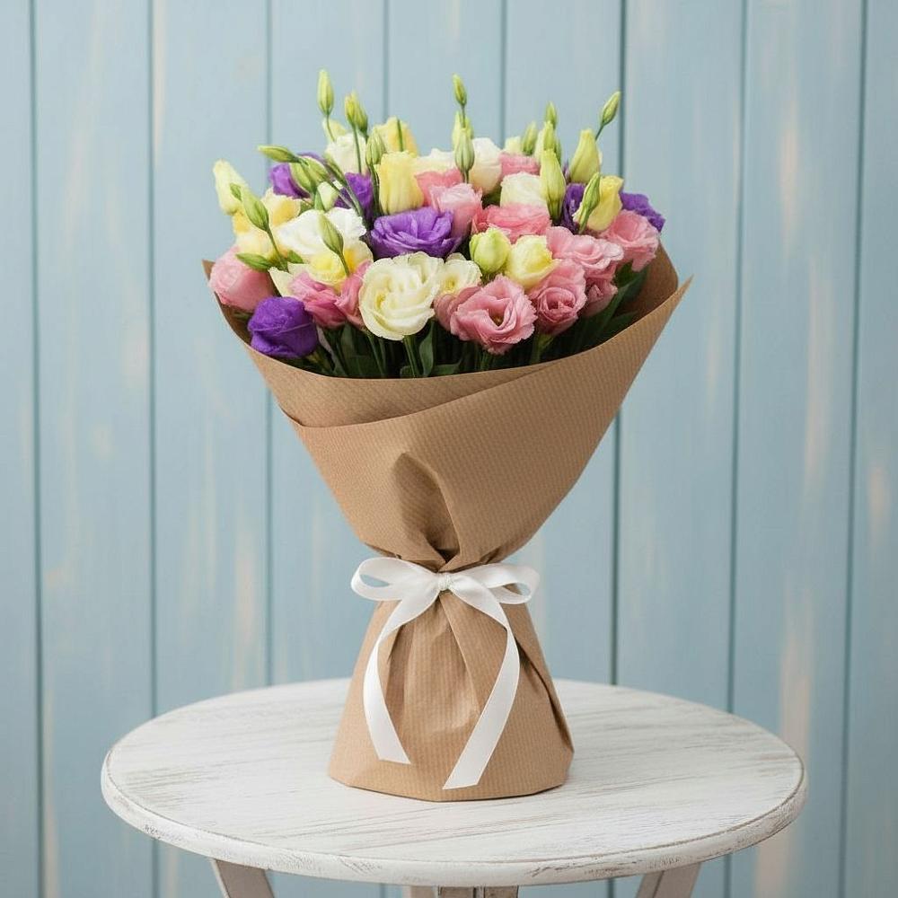 Букет цветов из: Лизиантусы в Пелагиаде