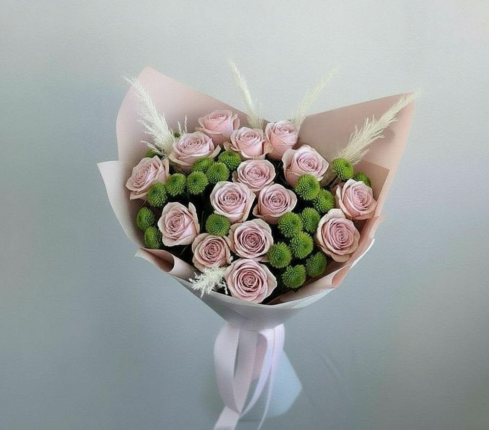 Букет цветов из: Розы и Хризантемы в Пелагиаде