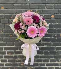 Букет цветов из:  Герберы и Хризантемы в Пелагиаде