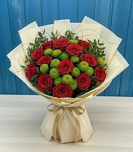 Букет цветов из:  Розы и Хризантемы в Пелагиаде