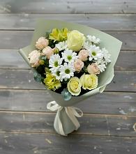Букет цветов из:  Альстромерии, Розы и Хризантемы в Пелагиаде