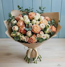 Букет цветов из:  Альстромерии и Розы в Пелагиаде