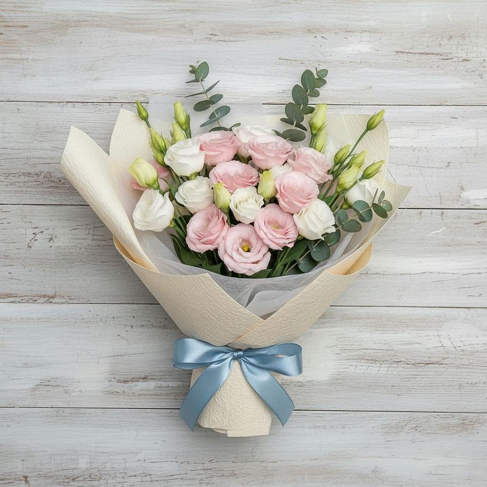 Букет цветов из: Лизиантусы в Пелагиаде